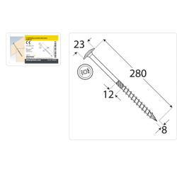 DMX 320828 - CT 08280 Wkręt ciesielski  8x280 - (50/op) 